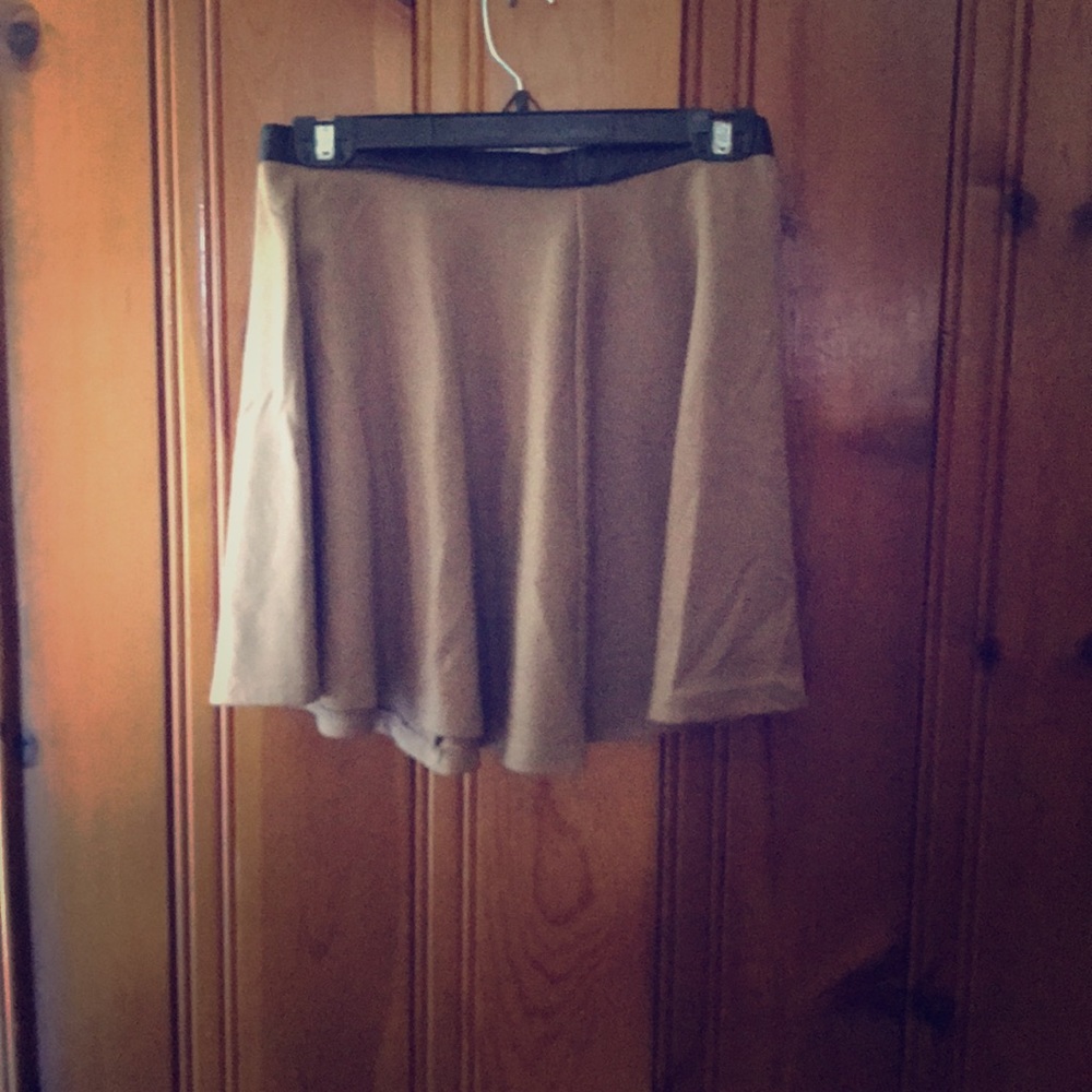Tan mini skirt